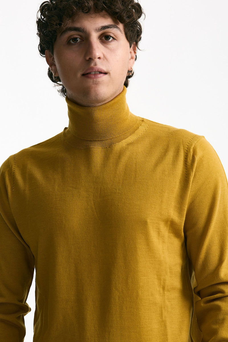 Dolcevita in lana rasata senape men Hosio - 5