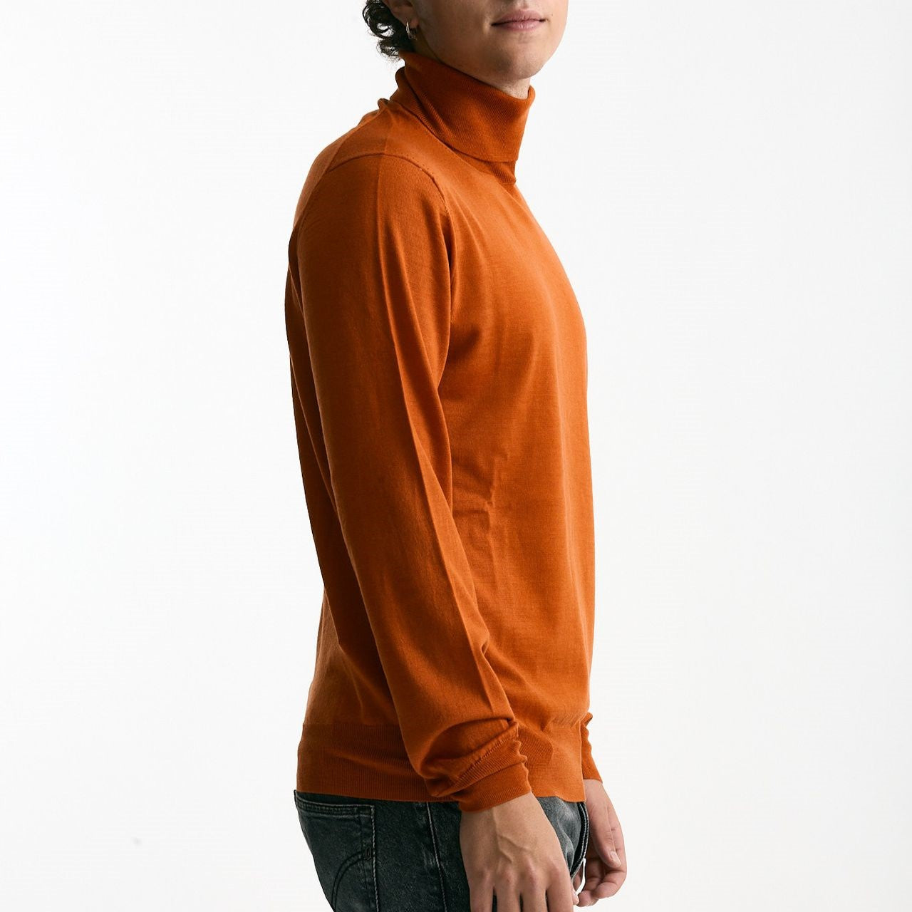 Dolcevita in lana rasata arancio men Hosio - 6