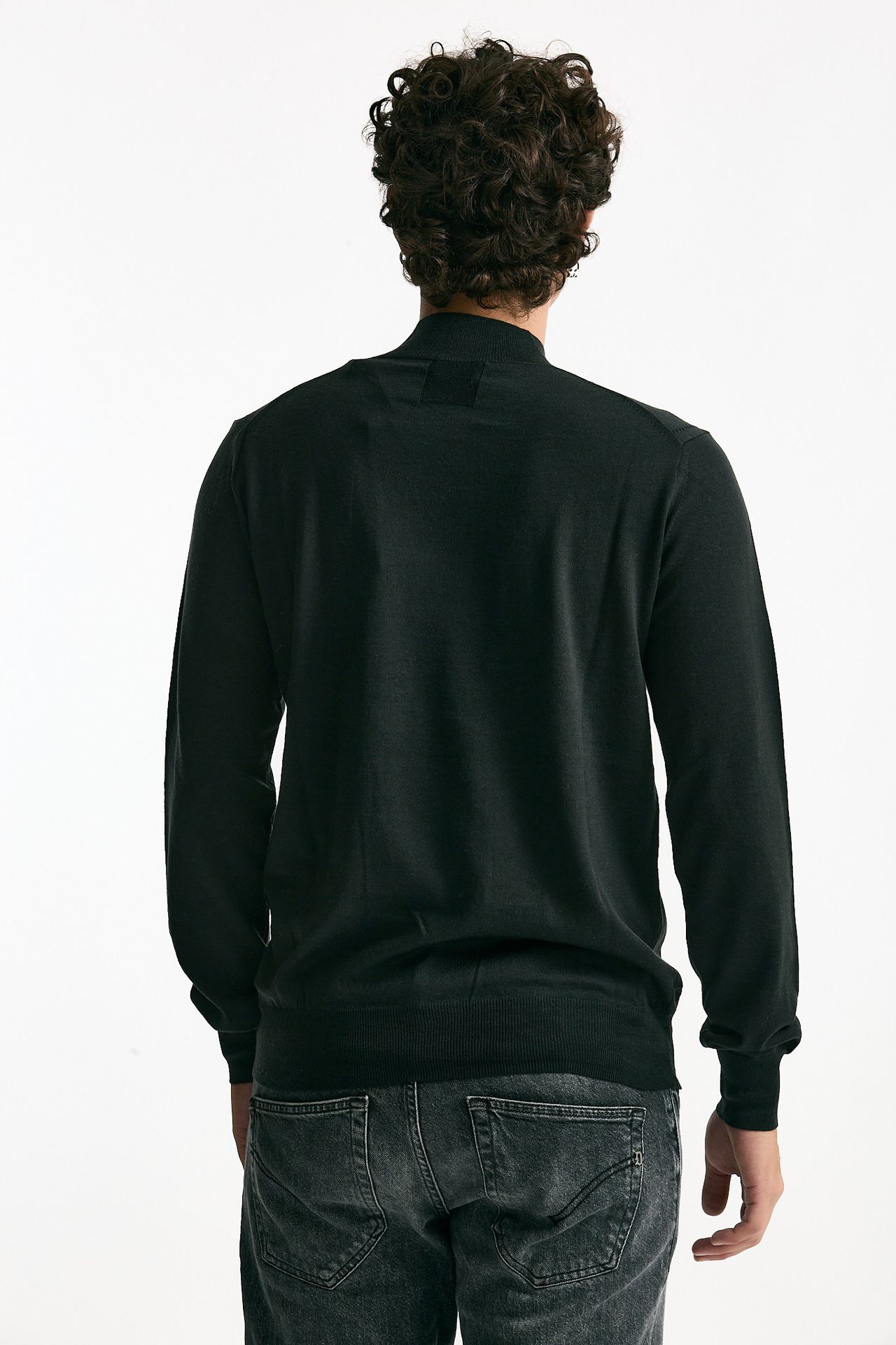 Lupetto in lana rasata grigio men Hosio - 4