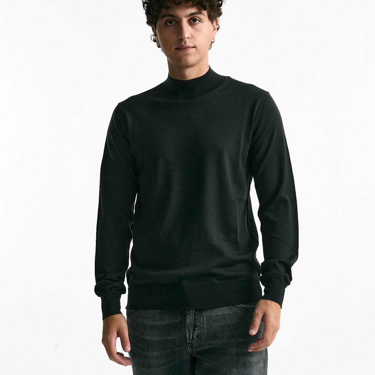 Lupetto in lana rasata grigio men Hosio - 6