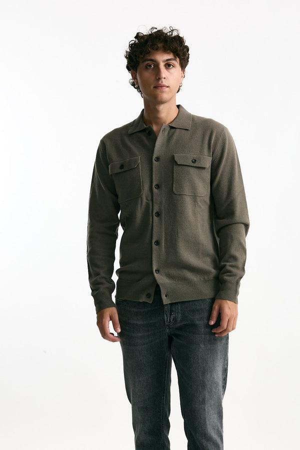 Maglia in lana tortora men Hosio