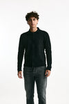 Maglia in lana nero Full zip men Hosio - 2