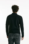 Maglia in lana nero Full zip men Hosio - 1