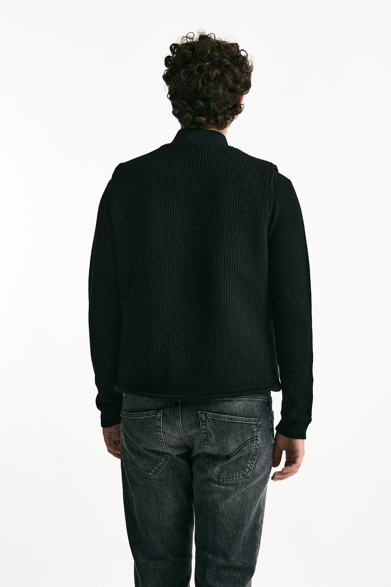 Gilet full zip nero men Hosio - 3