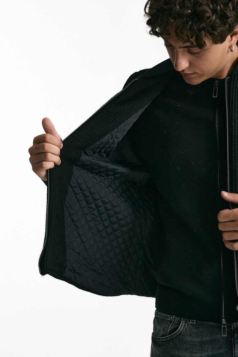 Gilet full zip nero men Hosio - 6