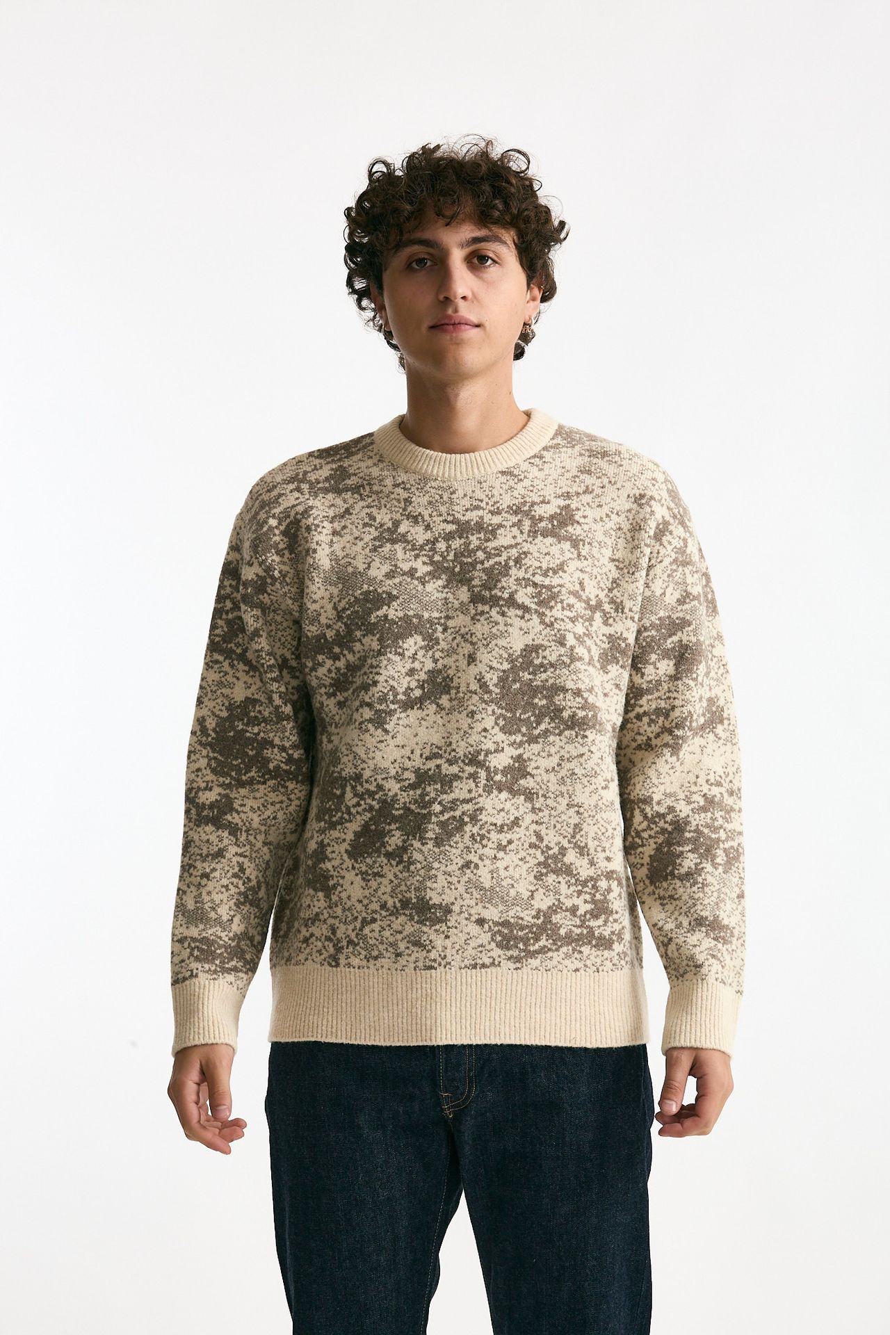 Maglia lana poliammide e viscosa fantasia men Hosio - 1