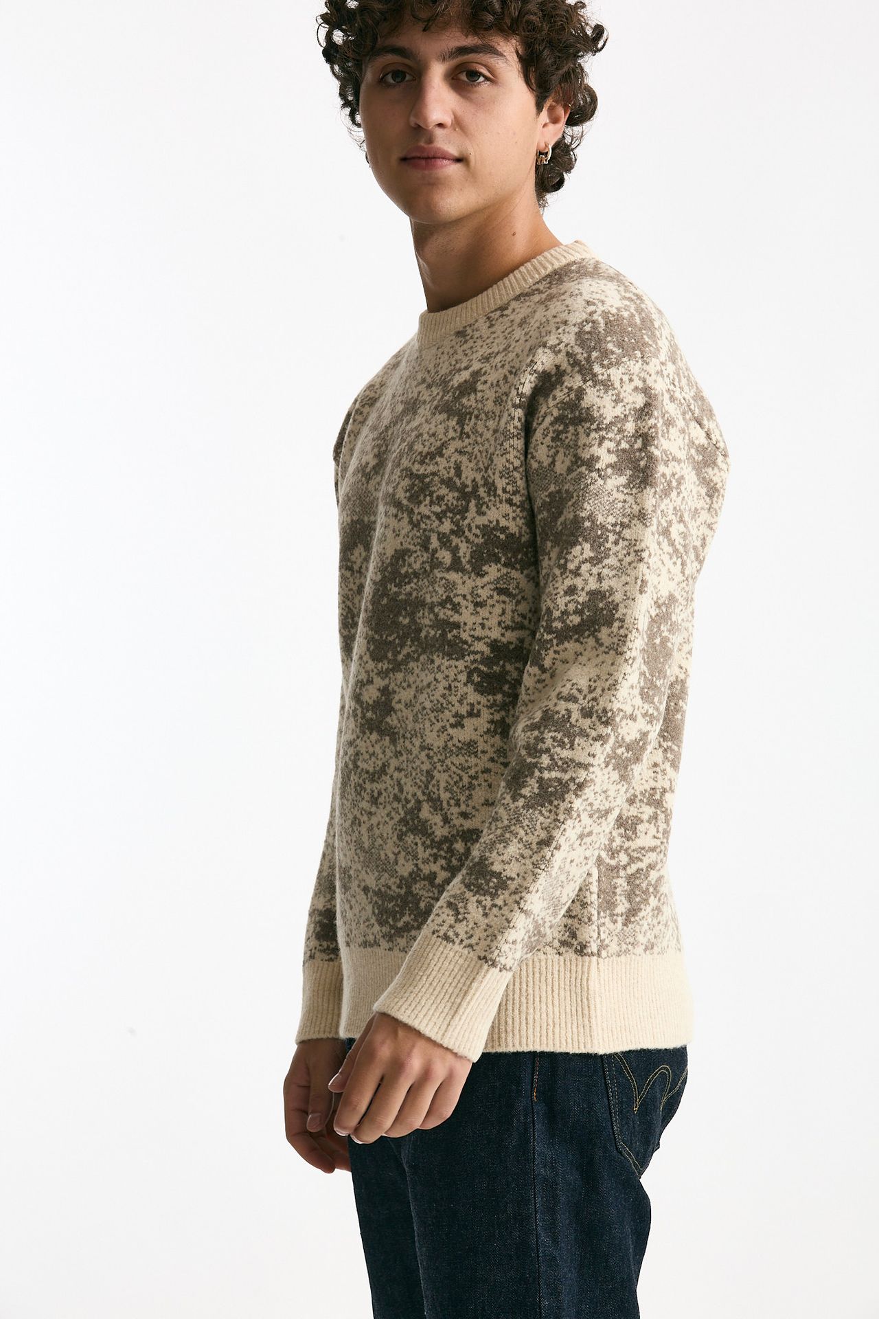 Maglia lana poliammide e viscosa fantasia men Hosio - 4