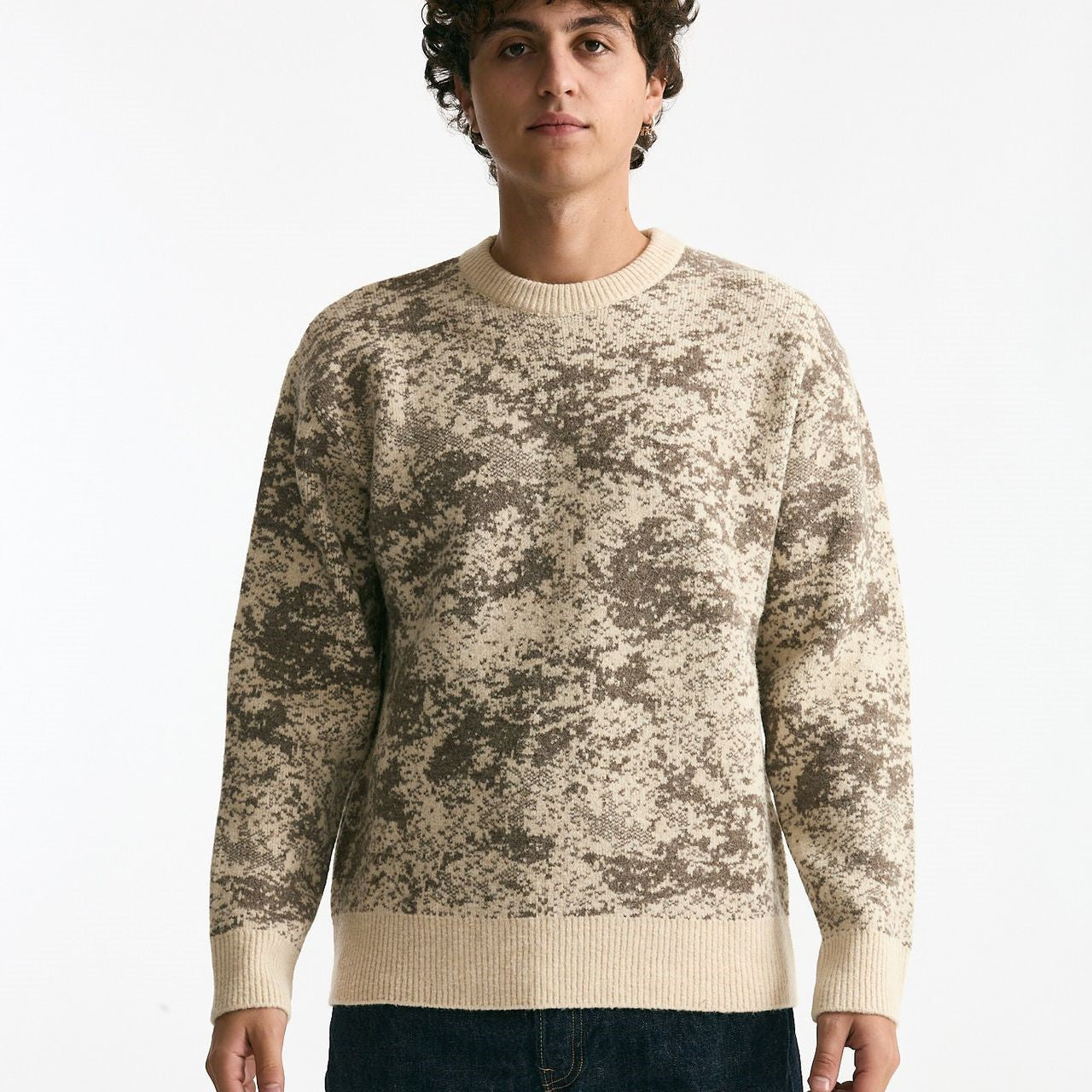 Maglia lana poliammide e viscosa fantasia men Hosio - 6