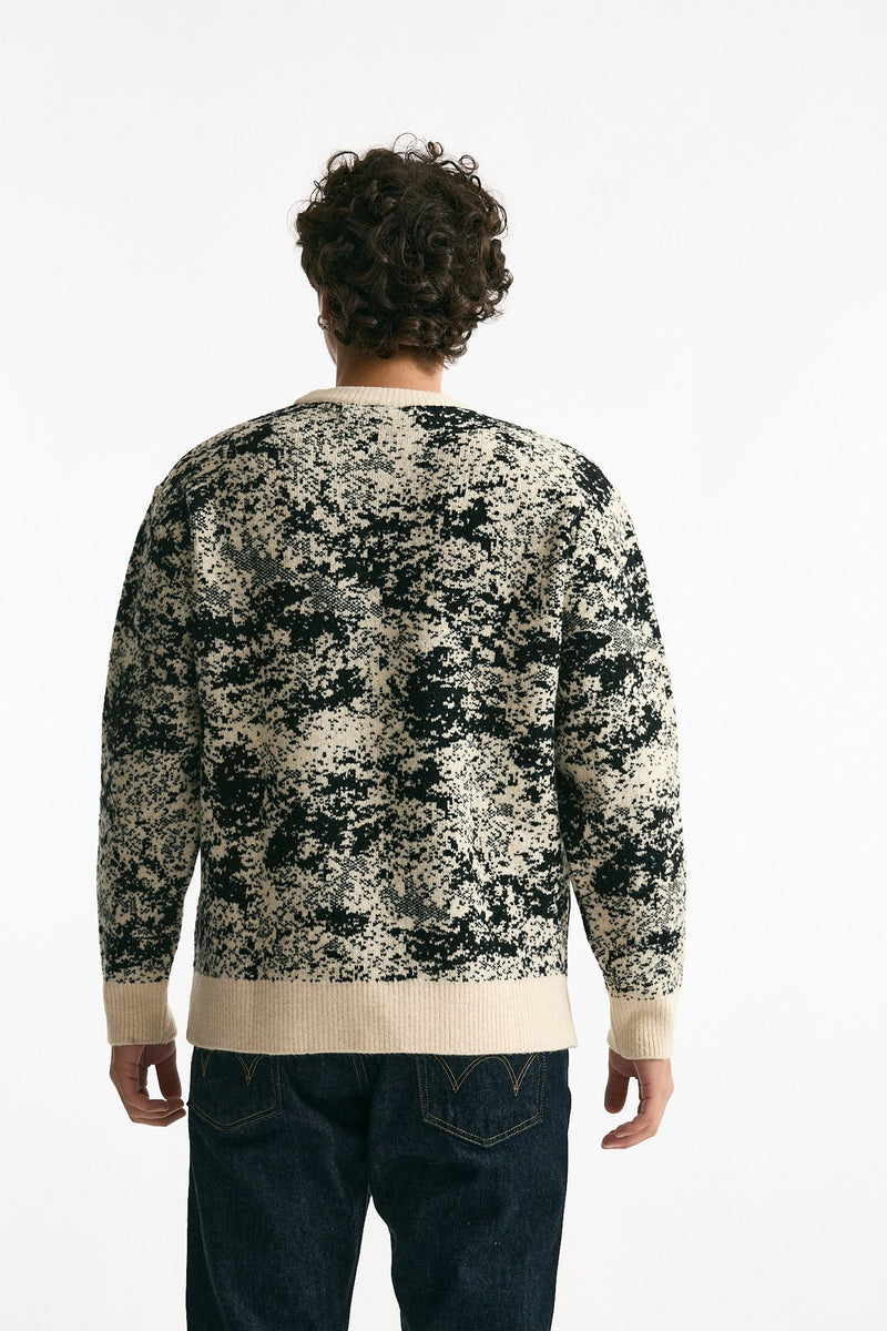 Maglia misto lana fantasia nero men Hosio - 3