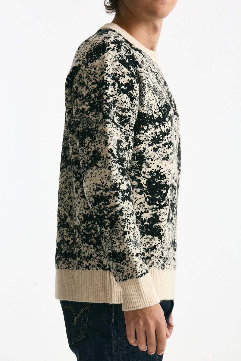 Maglia misto lana fantasia nero men Hosio - 4