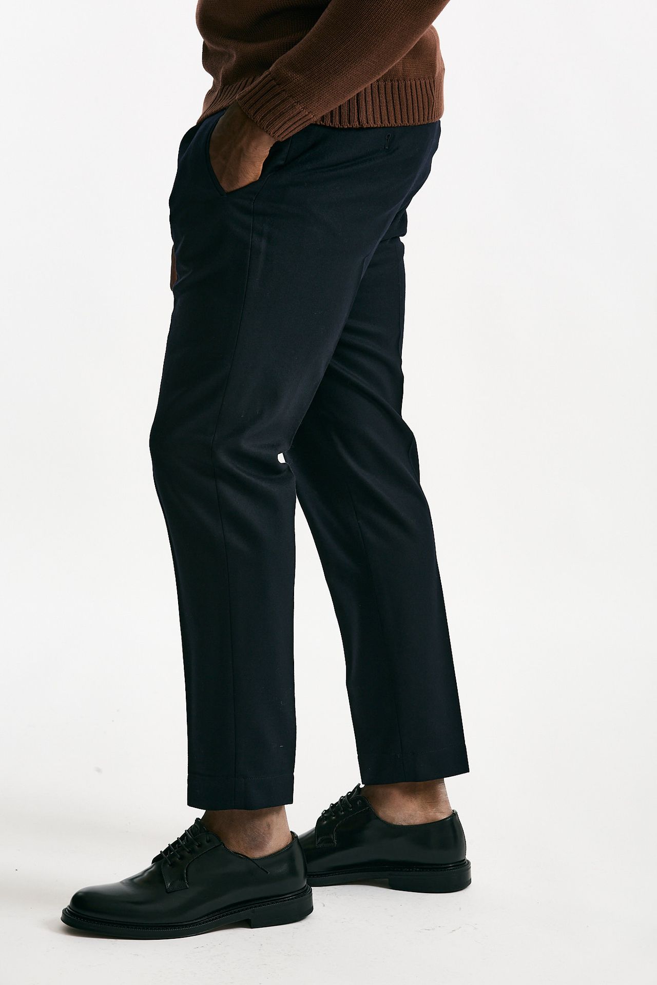 Pantalone flanella di lana blu men Incotex - 1