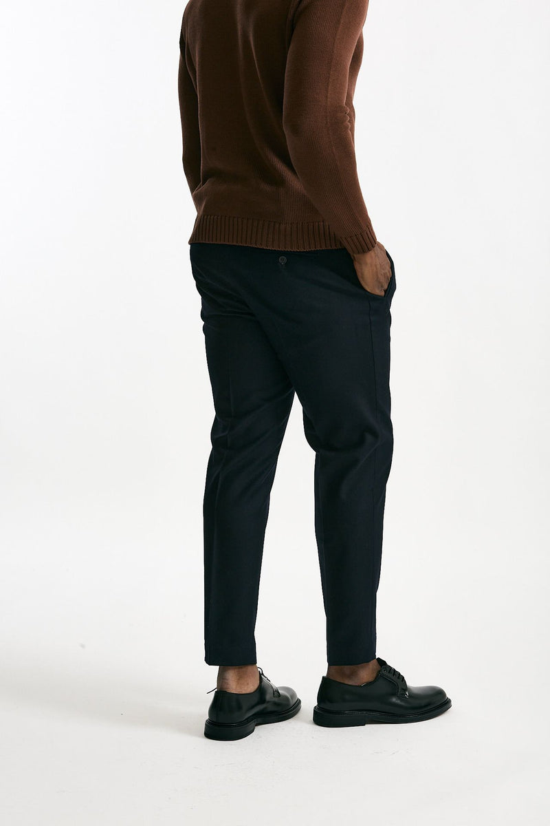 Pantalone flanella di lana blu men Incotex - 3