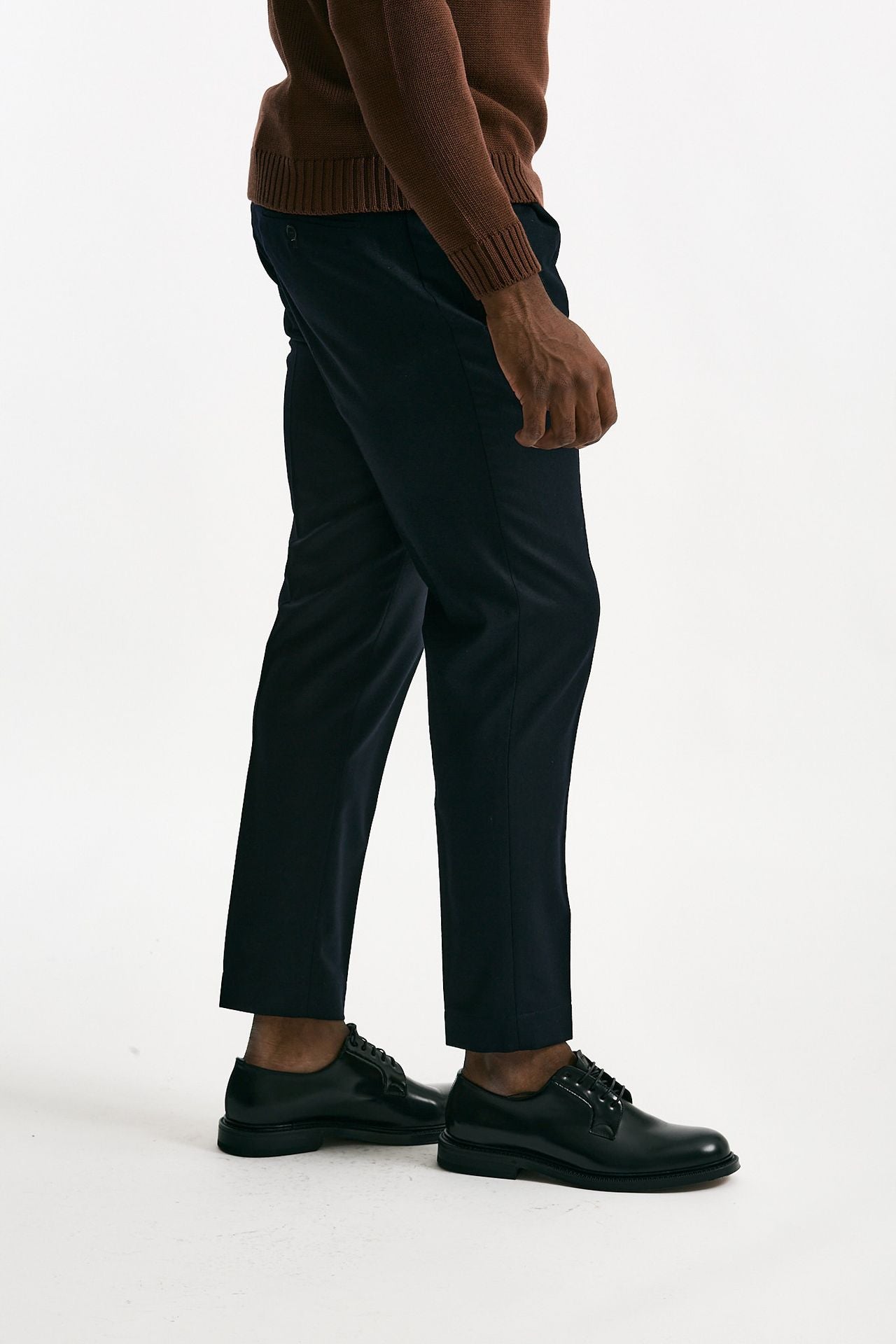 Pantalone flanella di lana blu men Incotex - 4