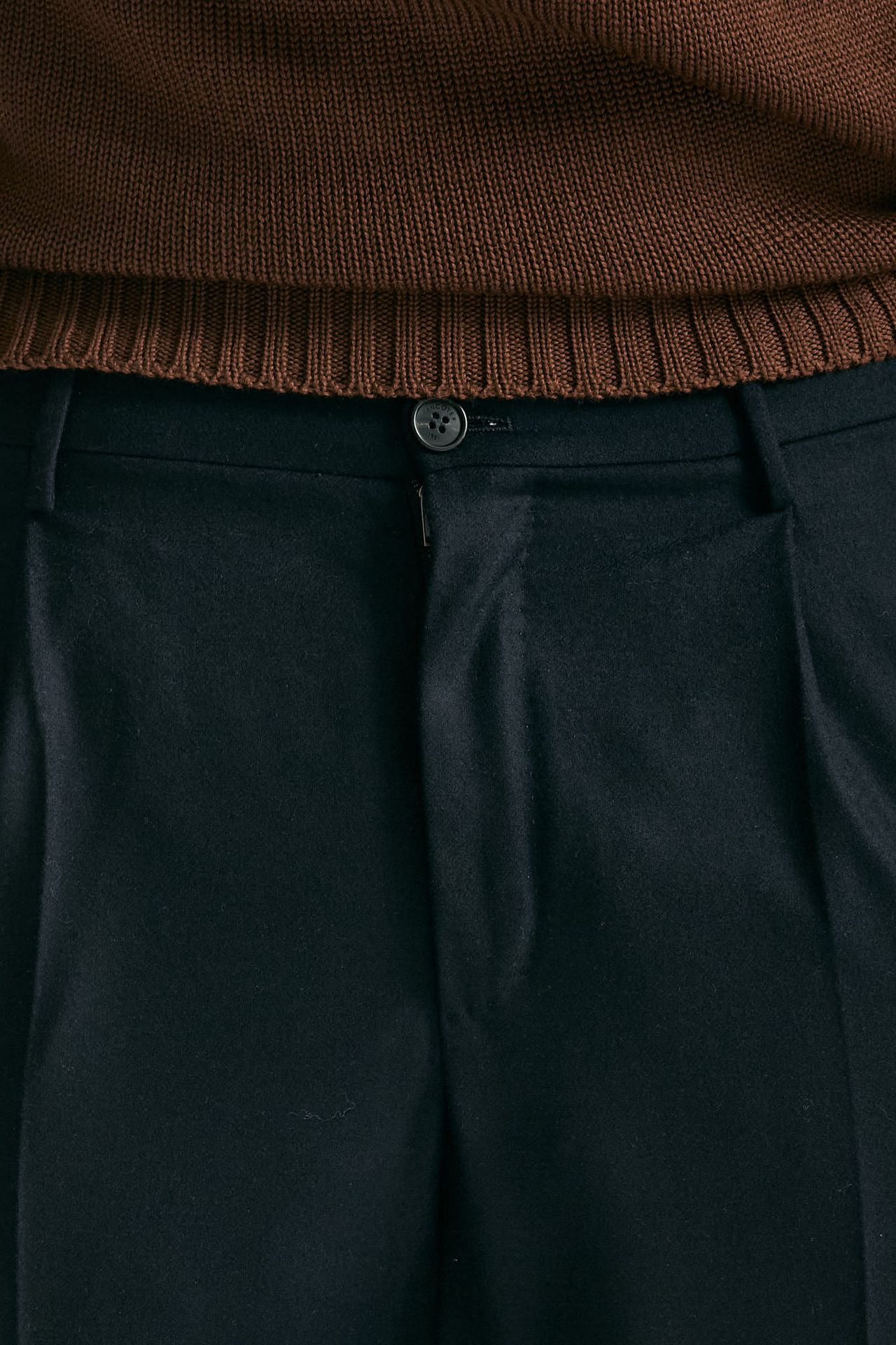 Pantalone flanella di lana blu men Incotex - 5