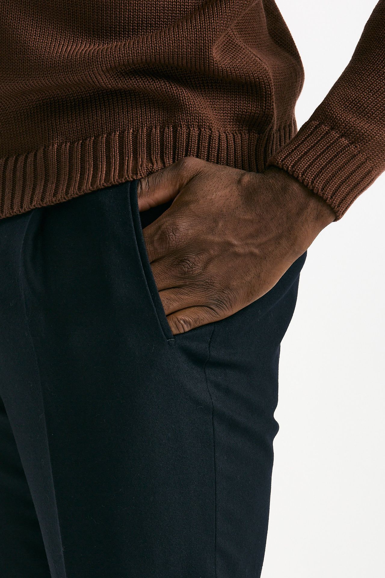 Pantalone flanella di lana blu men Incotex - 6