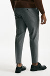 Pantalone in flanella di lana grigio men Incotex - 4