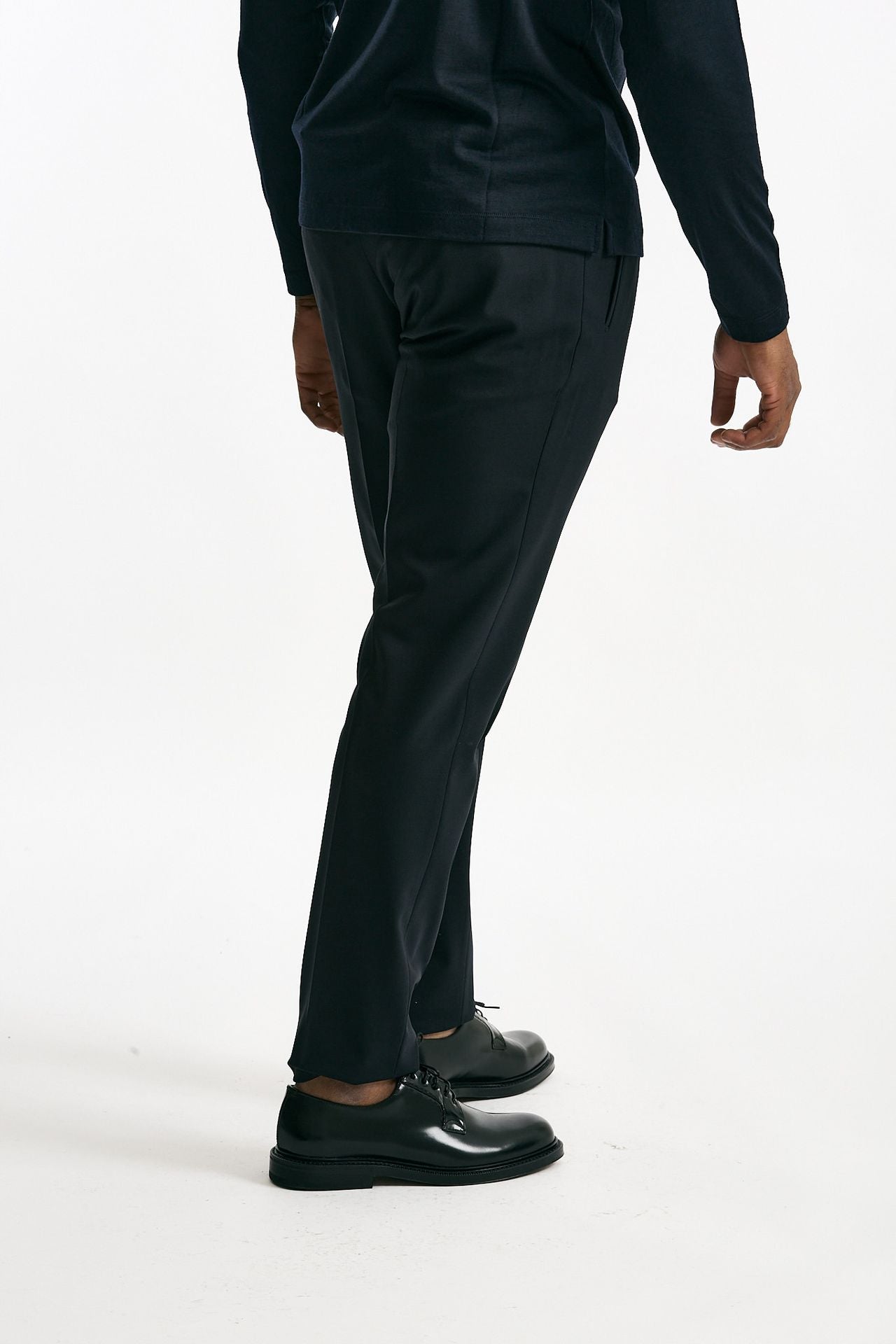 Pantalone in lana stretch blu men Incotex - 3
