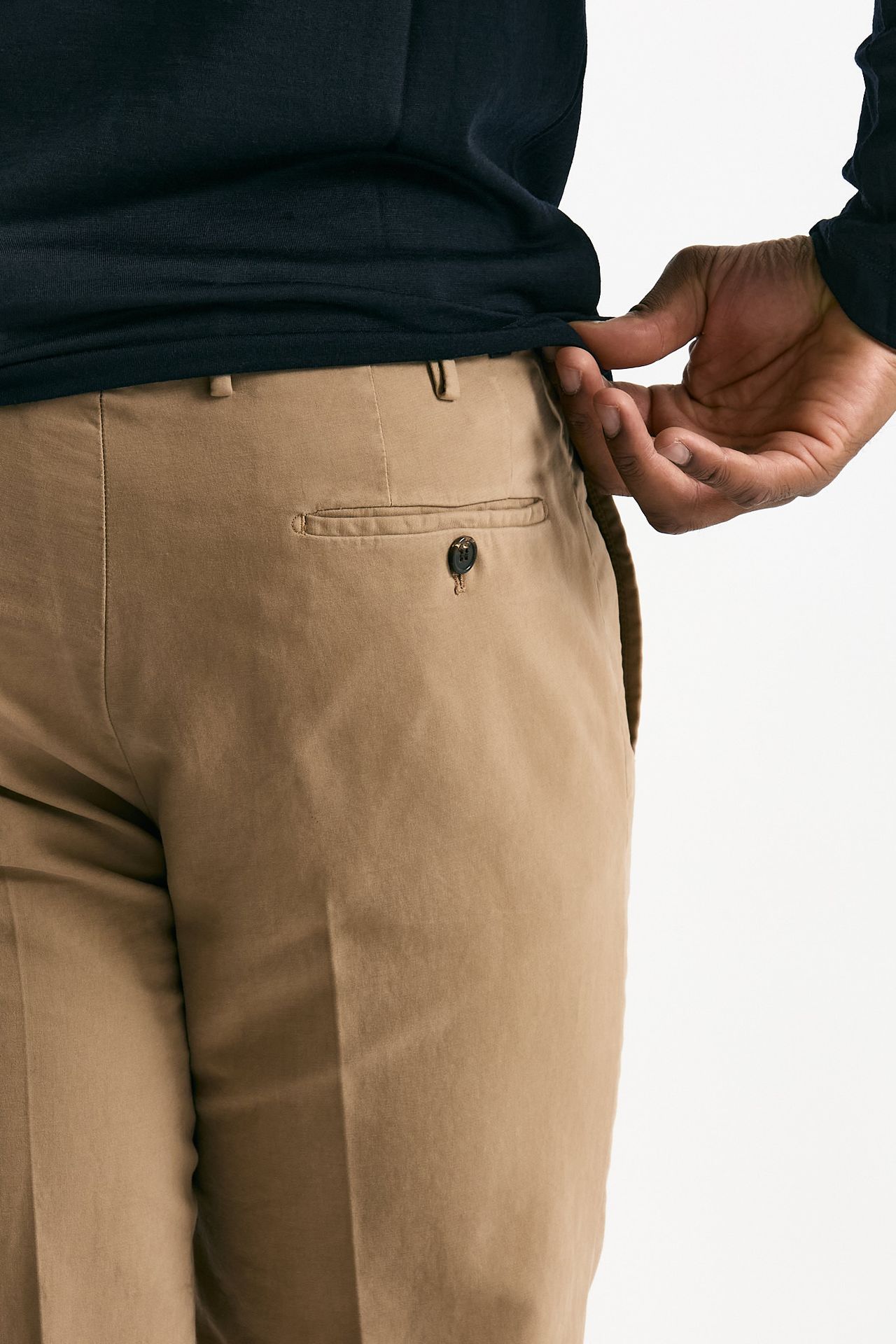 Pantalone in cotone stretch beige men Incotex - 7