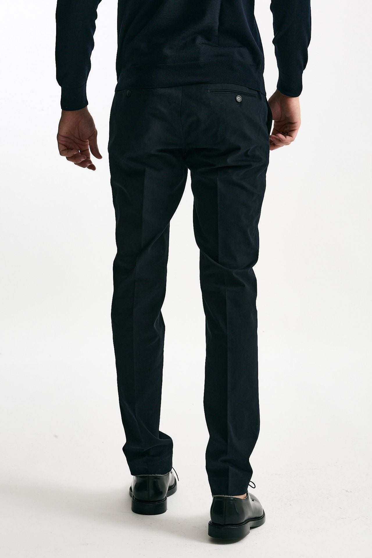 Pantalone in cotone stretch blu men Incotex - 3
