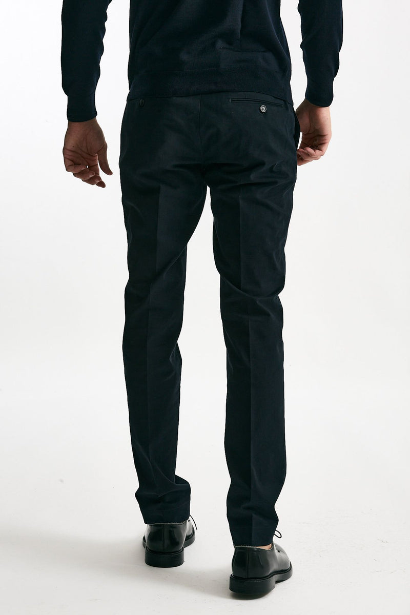 Pantalone in cotone stretch blu men Incotex - 3
