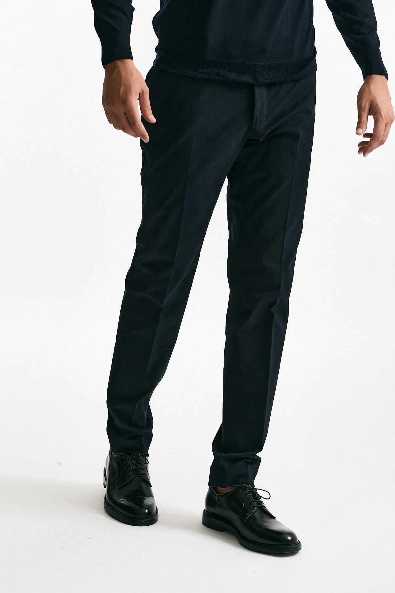 Pantalone in cotone stretch blu men Incotex - 4
