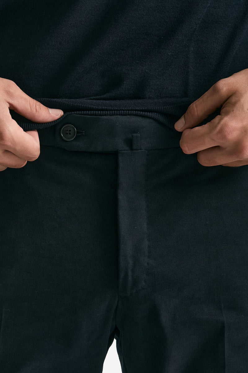 Pantalone in cotone stretch blu men Incotex - 5