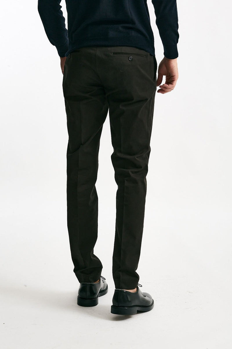 Pantalone in cotone stretch marrone men Incotex - 3