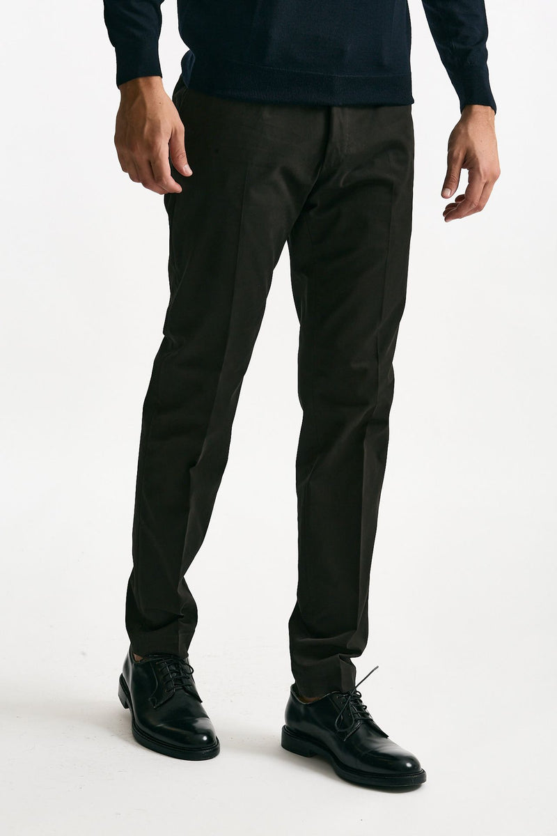 Pantalone in cotone stretch marrone men Incotex - 4