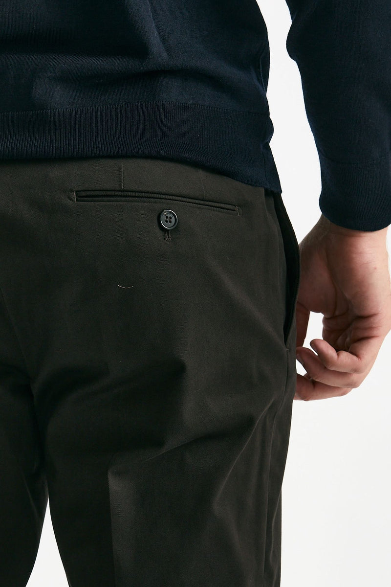 Pantalone in cotone stretch marrone men Incotex - 7