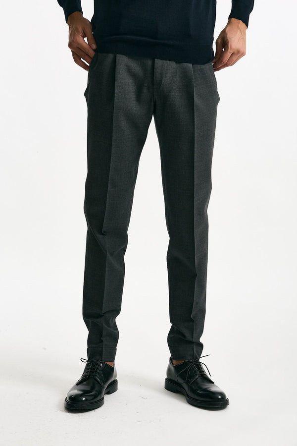 Pantalone in lana stretch grigio men Incotex