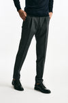 Pantalone in lana stretch grigio men Incotex - 1