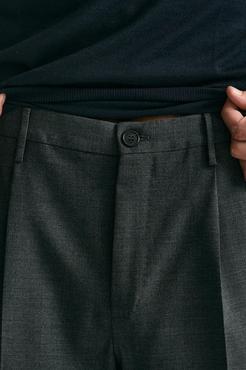 Pantalone in lana stretch grigio men Incotex - 5