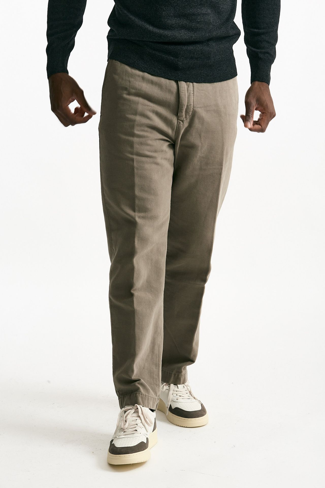 Pantalone stretch microlavorato grigio men Incotex - 2