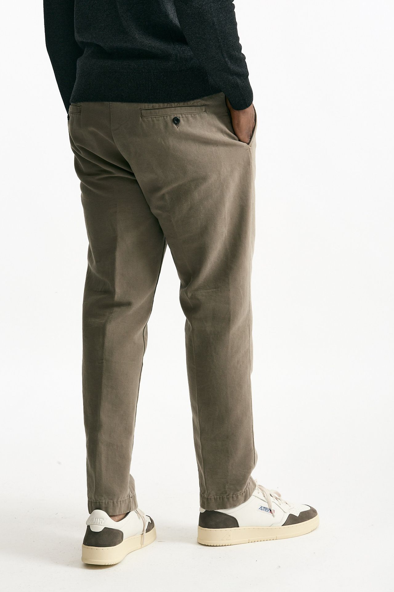 Pantalone stretch microlavorato grigio men Incotex - 4