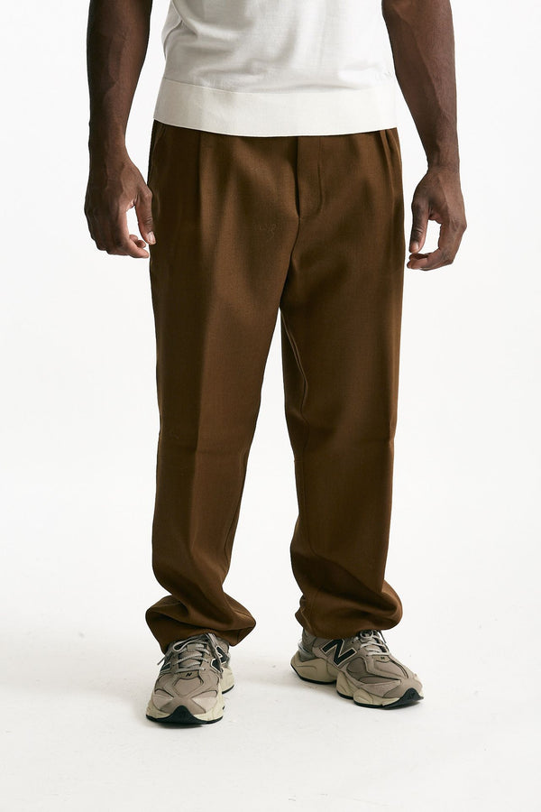 Pantalone in lana ferma cammello men Laneus