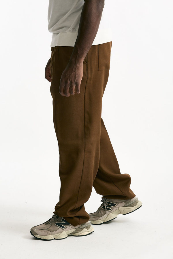 Pantalone in lana ferma cammello men Laneus