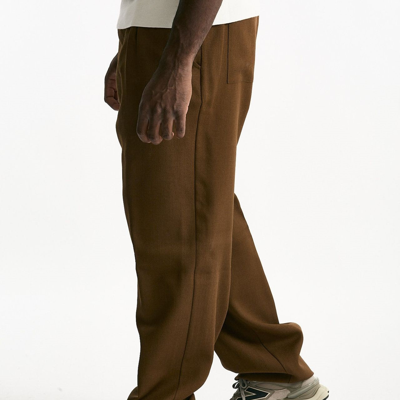Pantalone in lana ferma cammello men Laneus - 8