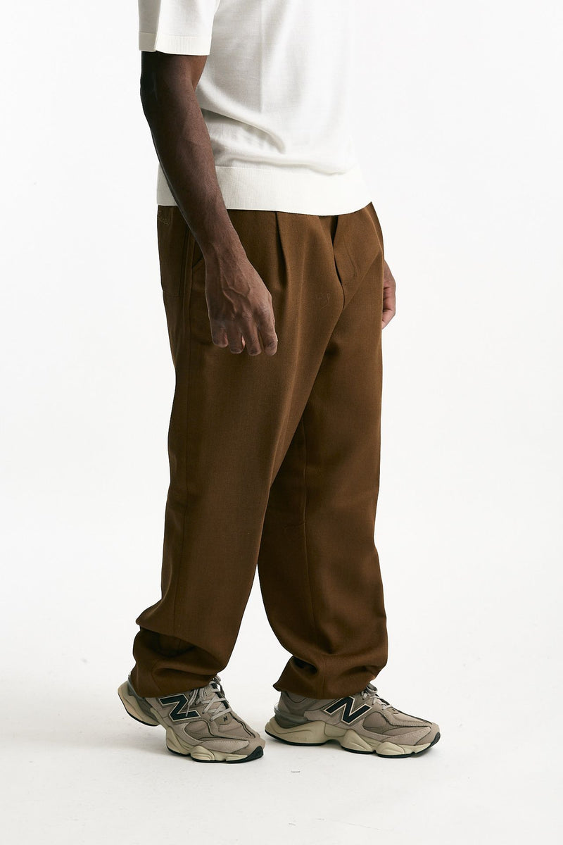 Pantalone in lana ferma cammello men Laneus - 4