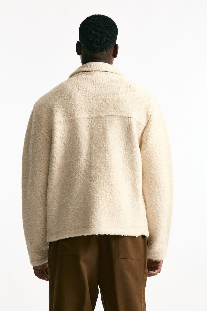 Giubbino lana bouclè panna men Laneus - 3