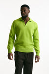 Polo lana e cashmere verde acido men Laneus - 1