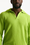 Polo lana e cashmere verde acido men Laneus - 5