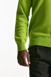 Polo lana e cashmere verde acido men Laneus - 6