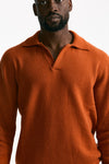 Polo lana e cashmere arancio men Laneus - 5