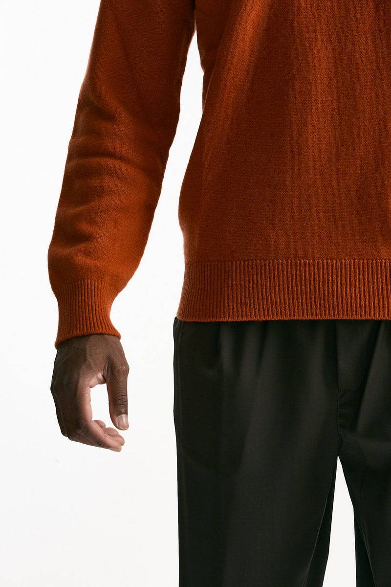 Polo lana e cashmere arancio men Laneus - 6