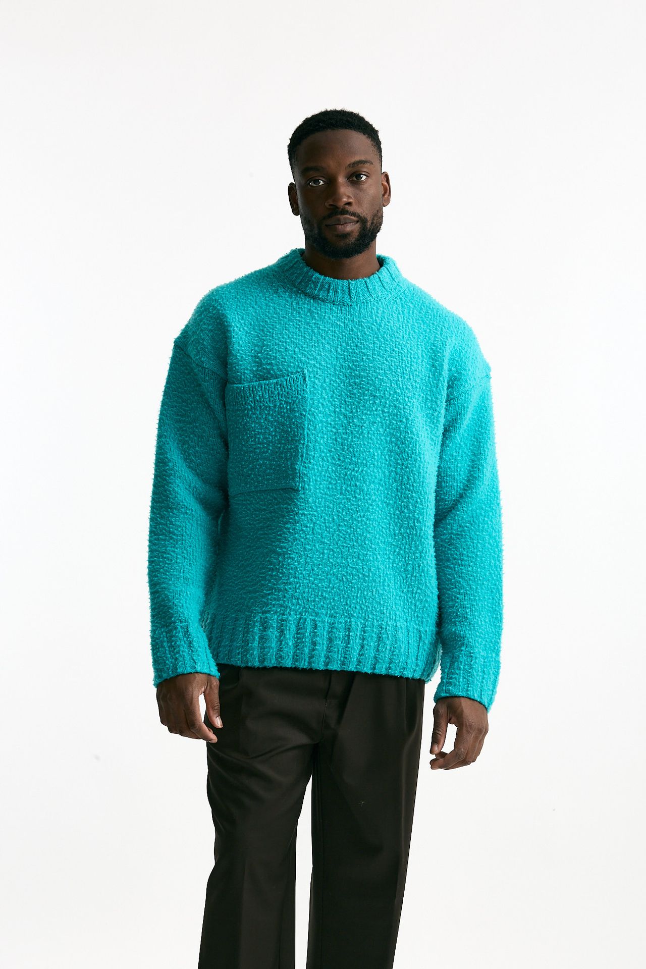 Maglia lana casentino azzurro men Laneus - 1