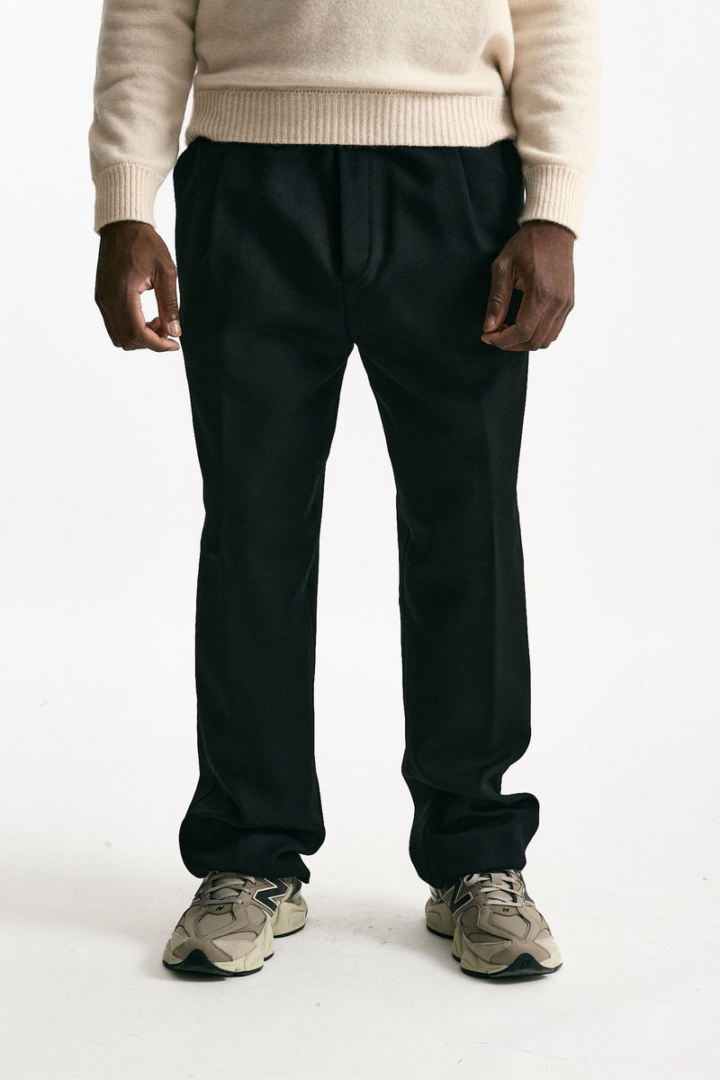 Pantalone in lana ferma nero men Laneus - 2