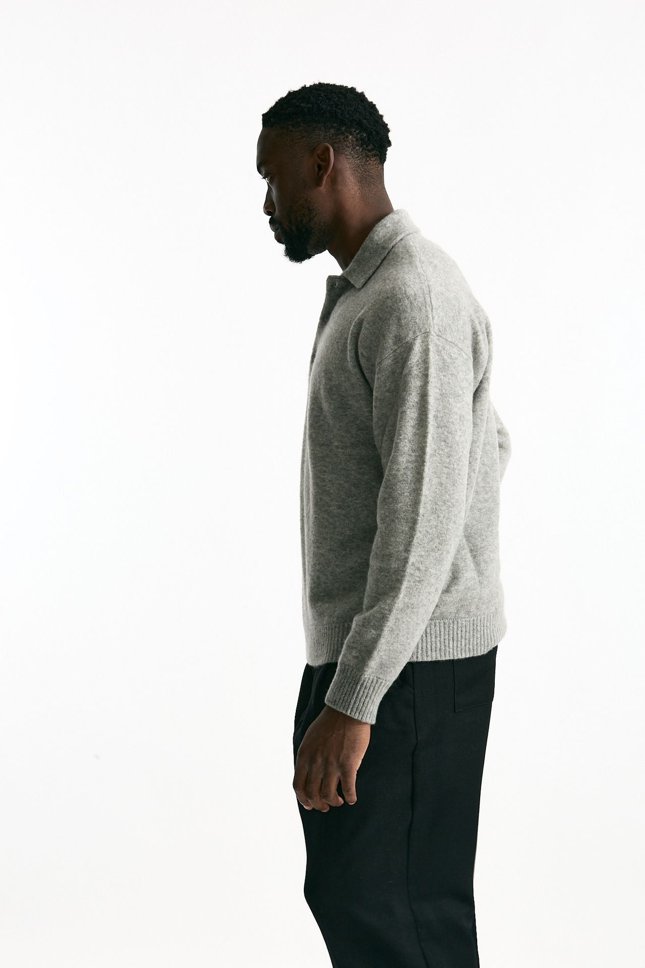 Polo cashmere grigio men Laneus - 1