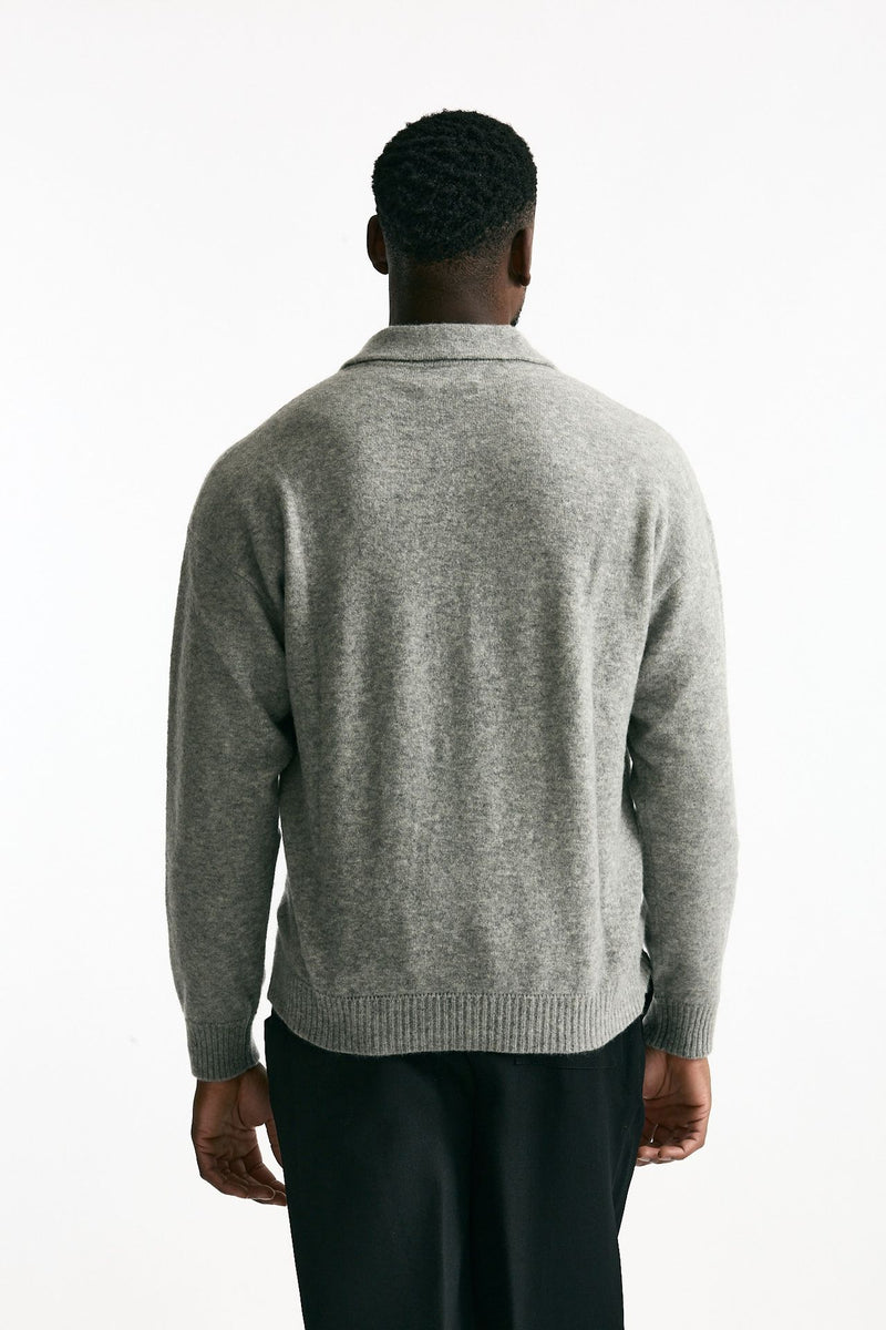 Polo cashmere grigio men Laneus - 3