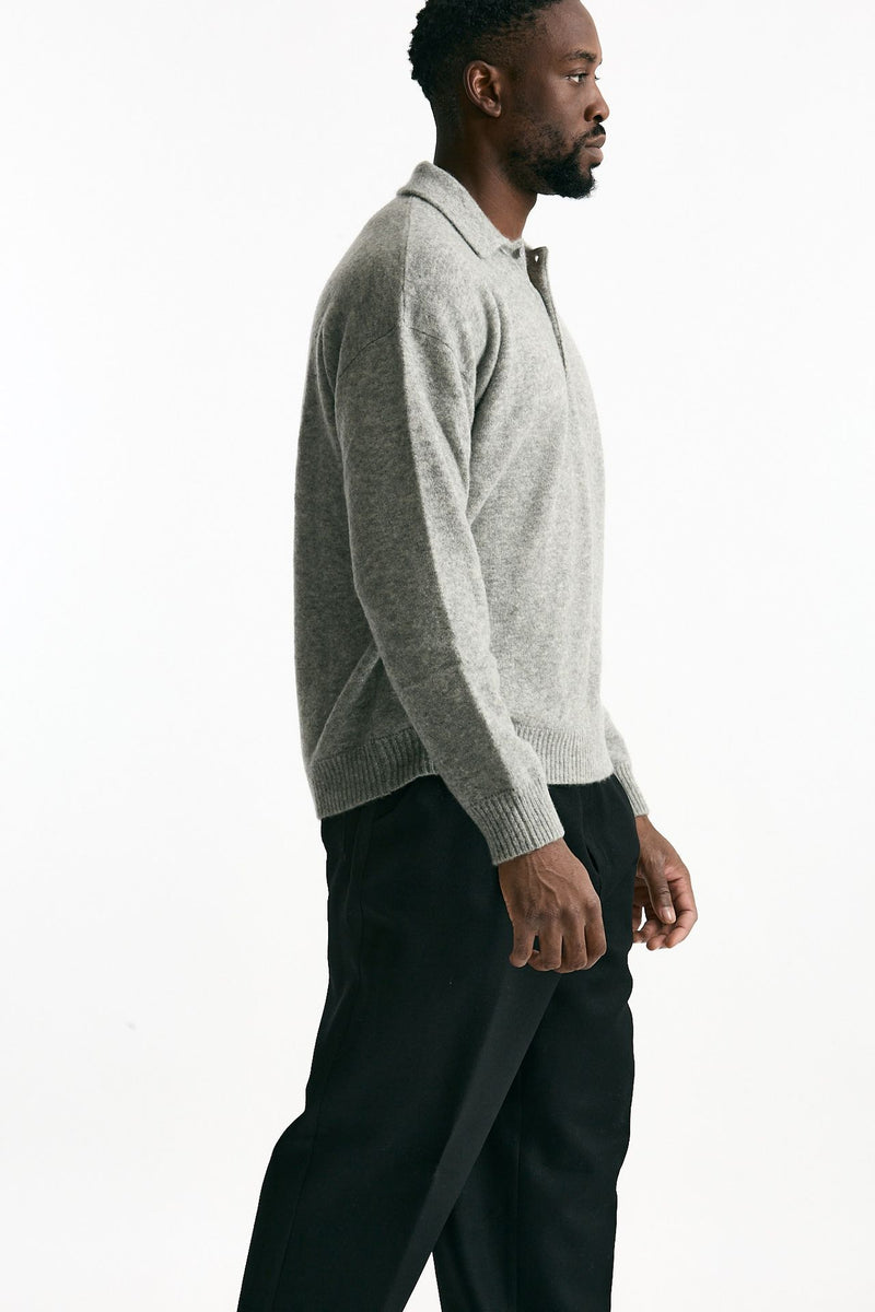 Polo cashmere grigio men Laneus - 4