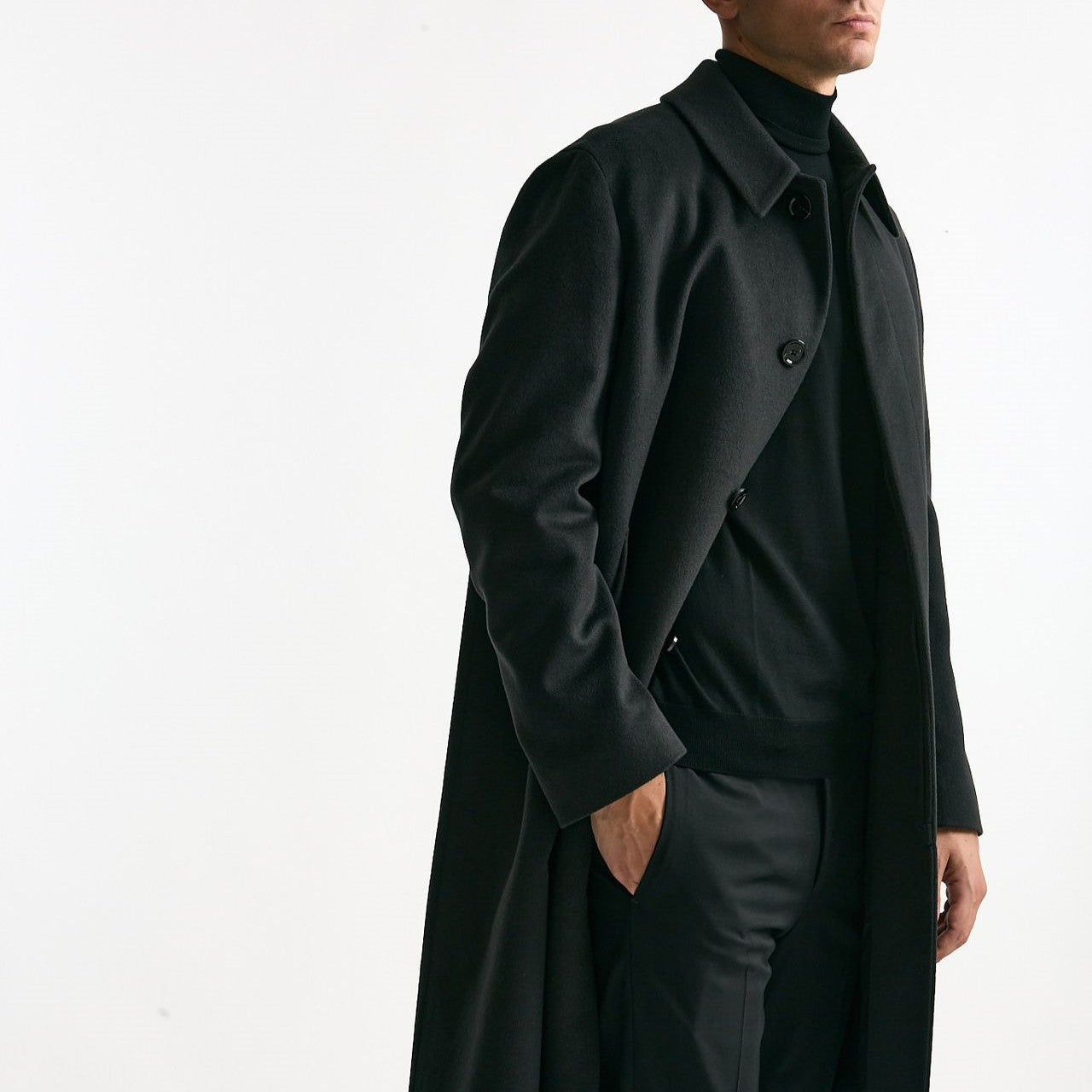 Cappotto monopetto grigio cashmere e lana men Lardini - 9